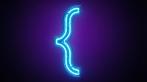 Neon Curly Bracket Glow