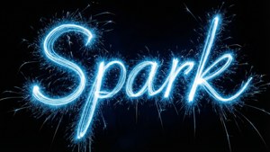 Neon Cursive Spark