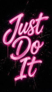 Neon Cursive Splatter