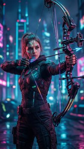 Neon Cyber Archer