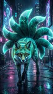 Neon Cyber Fox