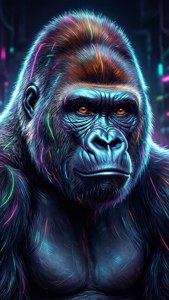 Neon Cyber Gorilla