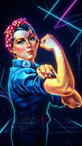 Neon Cyber Rosie