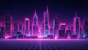 Neon Cyber Skyline