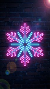 Neon Cyber Snowflake