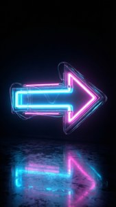 Neon Cyberpunk Arrow