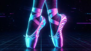 Neon Cyberpunk Ballet Shoes