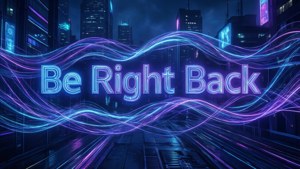 Neon Cyberpunk Be Right Back