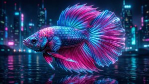 Neon Cyberpunk Betta