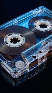 Neon Cyberpunk Cassette Close-Up