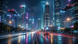 Neon Cyberpunk City