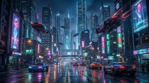 Neon Cyberpunk City