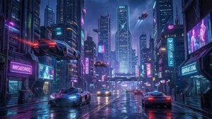 Neon Cyberpunk City