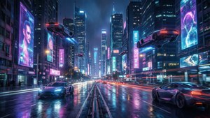 Neon Cyberpunk City