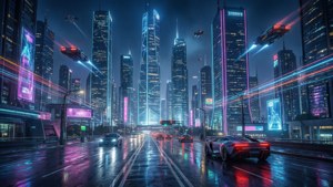 Neon Cyberpunk City