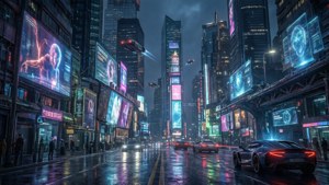 Neon Cyberpunk Cityscape