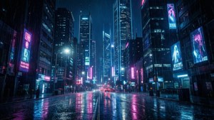 Neon Cyberpunk Cityscape