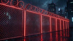 Neon Cyberpunk Fence
