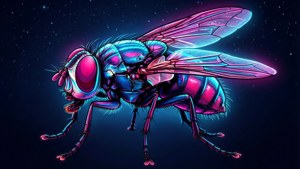 Neon Cyberpunk Fly