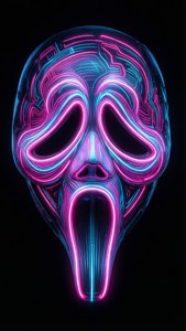 Neon Cyberpunk Ghostface