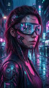 Neon Cyberpunk Girl