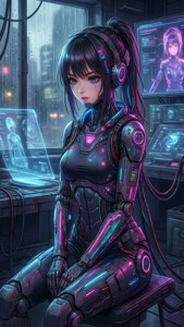 Neon Cyberpunk Girl