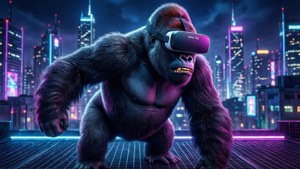 Neon Cyberpunk Gorilla