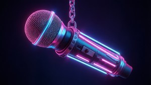 Neon Cyberpunk Hanging Mic