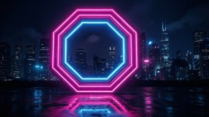Neon Cyberpunk Octagon