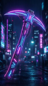 Neon Cyberpunk Pickaxe