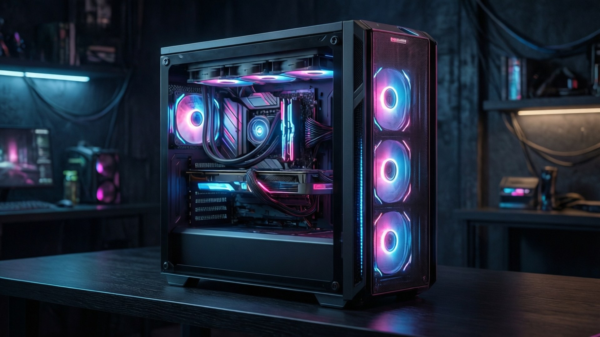 Neon Cyberpunk Rig by Wallpapers.art Studio