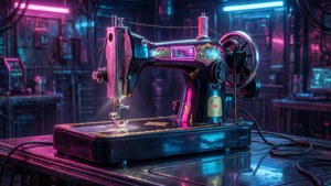 Neon Cyberpunk Sewing