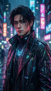 Neon Cyberpunk Shadow