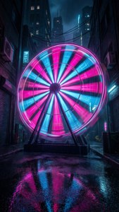 Neon Cyberpunk Spin Wheel