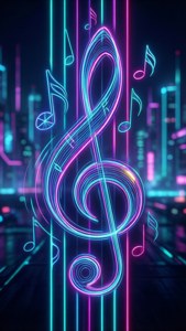 Neon Cyberpunk Staff
