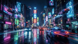 Neon Cyberpunk Street