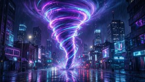 Neon Cyberpunk Tornado