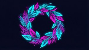 Neon Cyberpunk Wreath