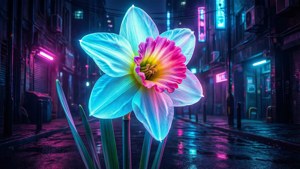 Neon Daffodil Cyberpunk