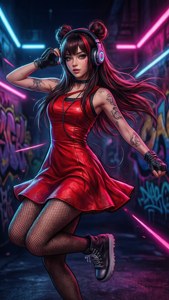 Neon Dance Graffiti