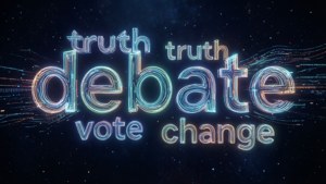 Neon Debate Words