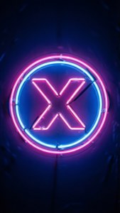Neon Delete Symbol