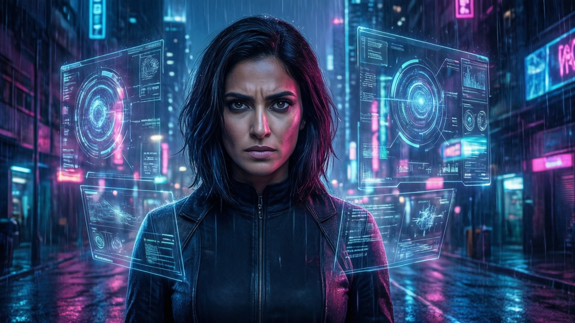 Neon Dimensional Walker by Wallpapers.art Studio