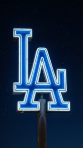 Neon Dodgers Logo