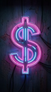 Neon Dollar Sign
