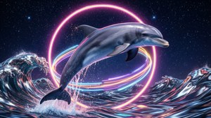 Neon Dolphin Jump
