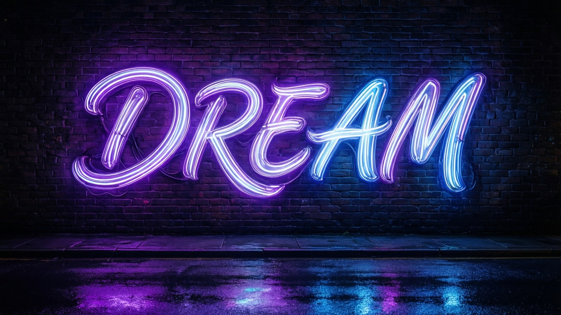 Neon Dream Sign by Wallpapers.art Studio