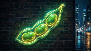 Neon Edamame Sign