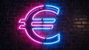 Neon Euro Sign