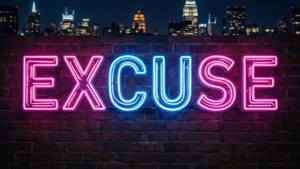 Neon Excuse Sign